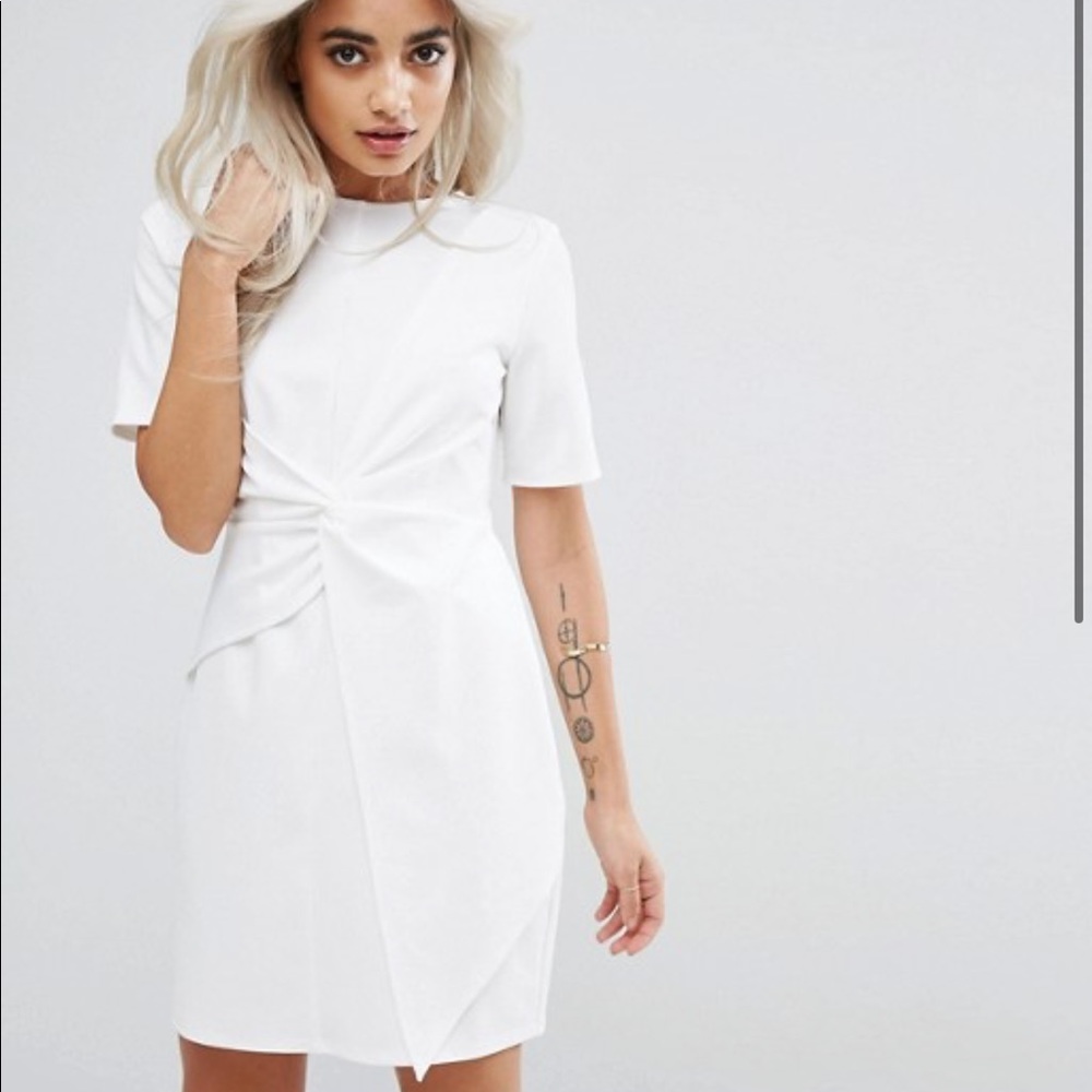 ASOS Petite Skater Dress with Twist Front Size 4